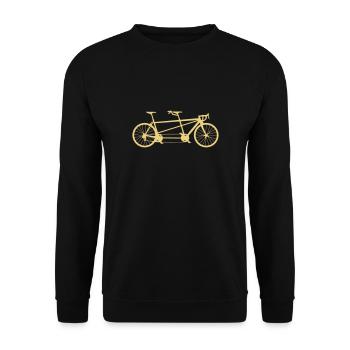 Tandem bicycle design color selectable - Unisex Sweatshirt - black - Front - Alina (178cm) & Michal (187cm)