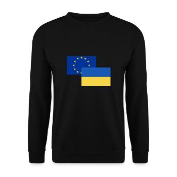 EU Ukraine Europe Accession Freedom Support Peace - Unisex Sweatshirt - black - Front - Alina (178cm) & Michal (187cm)