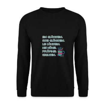 Funny mulled wine gift for Christmas markets - Unisex Sweatshirt - black - Front - Alina (178cm) & Michal (187cm)