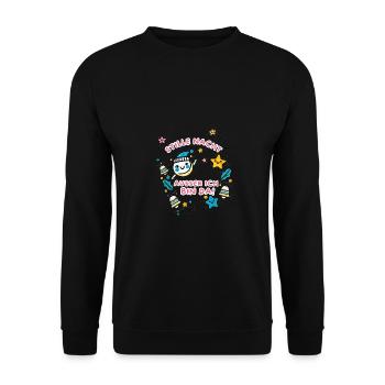Weihnachten Stille Nacht Geschenkidee Kinder - Unisex Pullover - Schwarz - Vorne - Alina (178cm) & Michal (187cm)