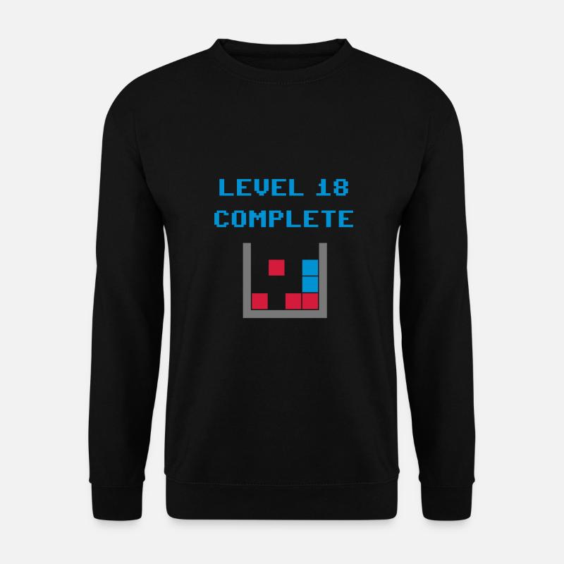 Level 18 complete (Steine) - Unisex Pullover - Schwarz