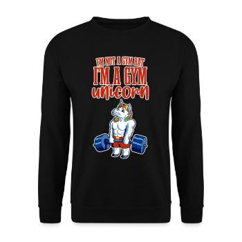 I'm Not A Gym Rat I'm A Gym Unicorn 4 - Unisex Pullover - Schwarz - Vorne - Alina (178cm) & Michal (187cm)