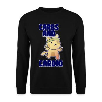 Carbs And Cardio 2 - Unisex Pullover - Schwarz - Vorne - Alina (178cm) & Michal (187cm)