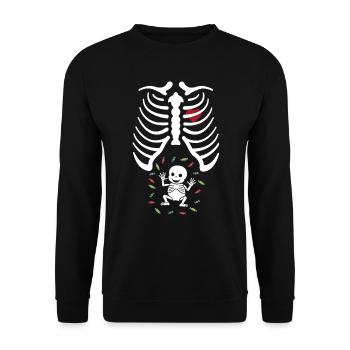Pregnant Mom | Halloween costume - Unisex Sweatshirt - black - Front - Alina (178cm) & Michal (187cm)