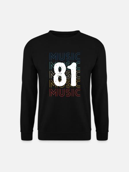 Retro-Musik von 1981 - Unisex Pullover - Schwarz