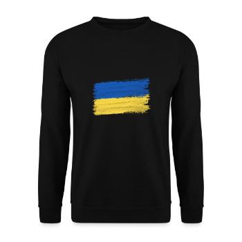 Ukraine Flag Peace Support Kiev War - Unisex Sweatshirt - black - Front - Alina (178cm) & Michal (187cm)