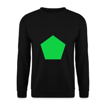 Pentagon green shape simple gift idea math - Unisex Sweatshirt - black - Front - Alina (178cm) & Michal (187cm)