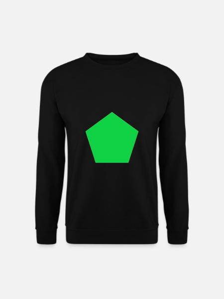Pentagon green shape simple gift idea math - Unisex Sweatshirt - black