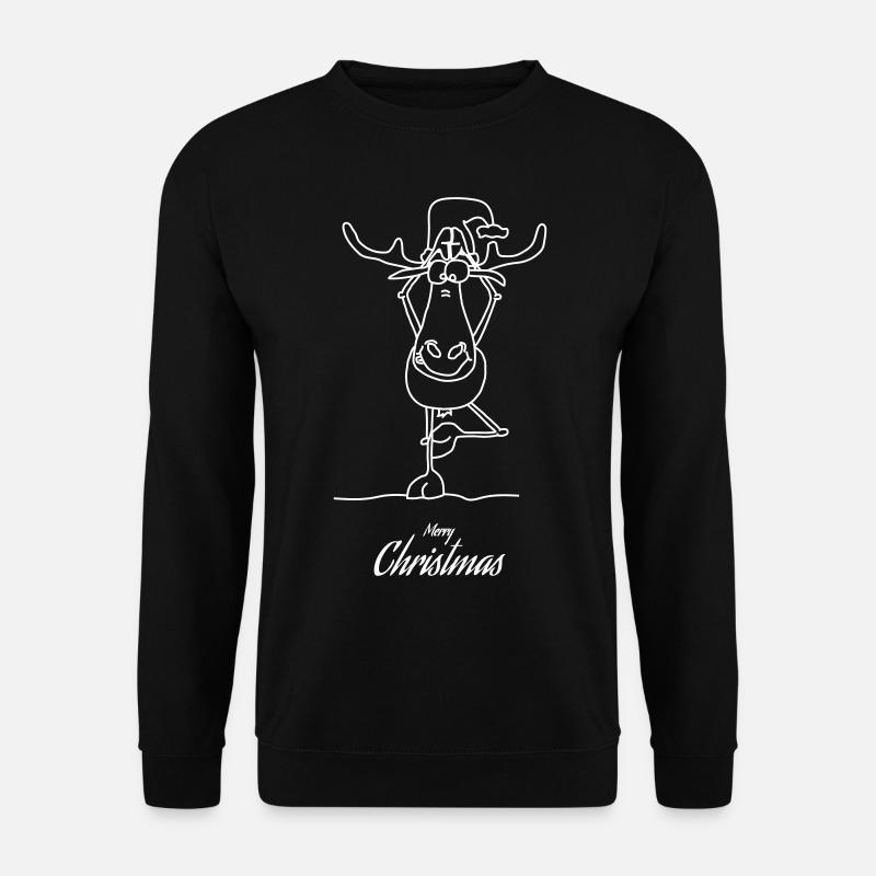 Christmas - Moose - Funny - Unisex Sweatshirt - black