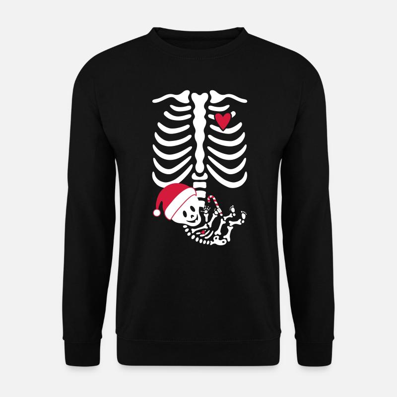 Maternity Skeleton ribcage - Unisex Pullover - Schwarz