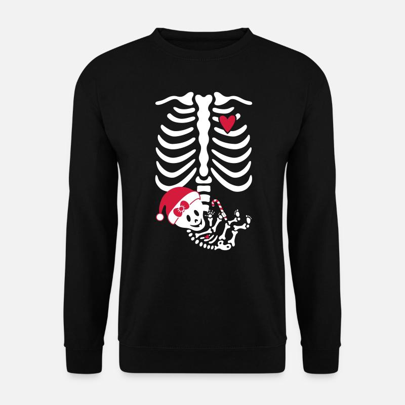 Maternity Skeleton ribcage - Unisex Pullover - Schwarz