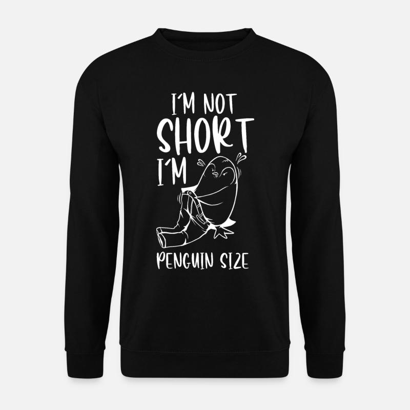 Pinguin Größe Pinguine Antarktis Kaiserpinguin - Unisex Pullover - Schwarz