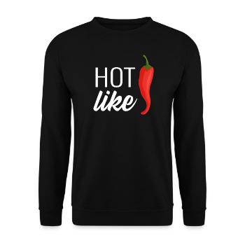 Hot like Chili sexy Girl Boy spicy horny - Unisex Sweatshirt - black - Front - Alina (178cm) & Michal (187cm)