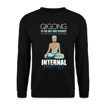 Qigong Qi Gong Tai Chi Chigong - Unisex Pullover - Schwarz - Vorne - Alina (178cm) & Michal (187cm)