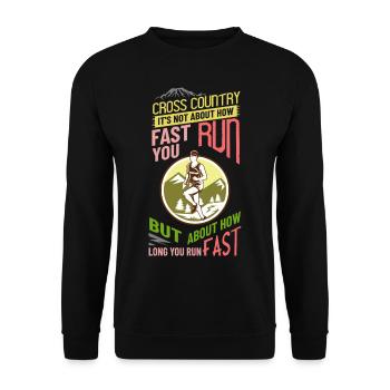 Cross Country Running Crosslauf Geländelauf Laufen - Sweat-shirt Unisexe - noir - Devant - Alina (178cm) & Michal (187cm)