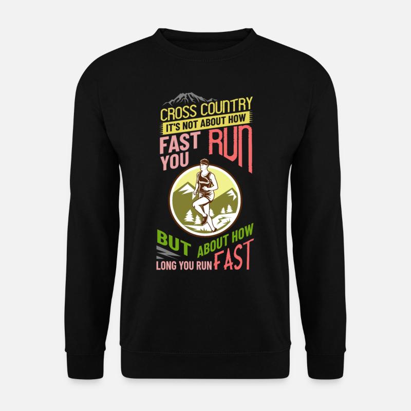 Cross Country Running Crosslauf Geländelauf Laufen - Unisex Pullover - Schwarz