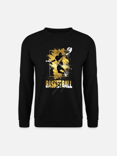 Basketball Basketball Player Dunking Gold Splash - Unisex Sweatshirt - black