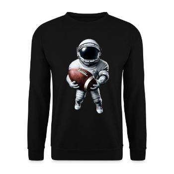 Touchdown im Weltall - Unisex Pullover - Schwarz - Vorne - Alina (178cm) & Michal (187cm)