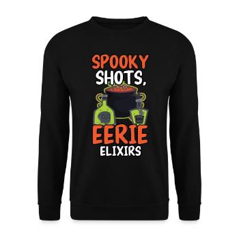 Spooky Shots Scary Elixirs Bartender Hallow - Unisex Sweatshirt - black - Front - Alina (178cm) & Michal (187cm)