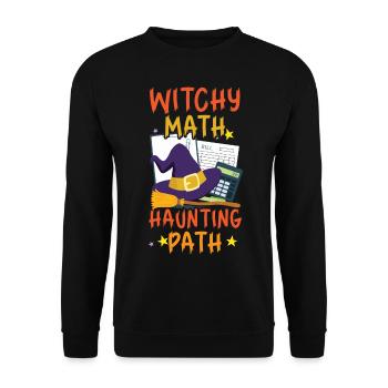 Witch Math Haunted Path Comptable Halloween - Sweat-shirt Unisexe - noir - Devant - Alina (178cm) & Michal (187cm)