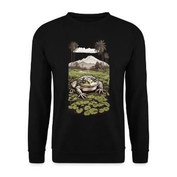 Grenouille amphibienne merveilleuse et conception de la nature - Sweat-shirt Unisexe - noir - Devant - Alina (178cm) & Michal (187cm)