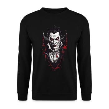 Nostalgique Vampire Retro Horror Design esthétique - Sweat-shirt Unisexe - noir - Devant - Alina (178cm) & Michal (187cm)