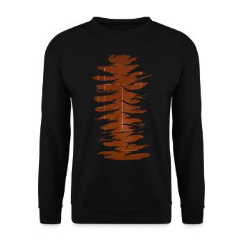 Tennis Shirt Clay Court Season - Unisex Sweatshirt - black - Front - Alina (178cm) & Michal (187cm)
