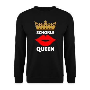Schorle Queen - Unisex Pullover - Schwarz - Vorne - Alina (178cm) & Michal (187cm)