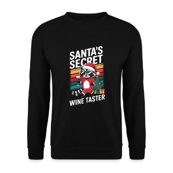 raton laveur Noël vin drôle de dicton - Sweat-shirt Unisexe - noir - Devant - Alina (178cm) & Michal (187cm)