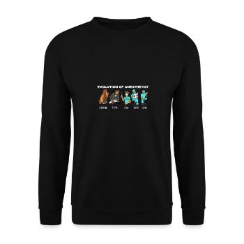 Evolution Of Anesthetist Für Anästhesie Ärzte - Unisex Pullover - Schwarz - Vorne - Alina (178cm) & Michal (187cm)