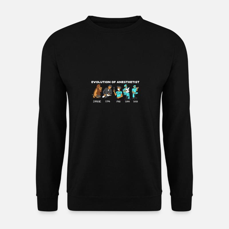 Evolution Of Anesthetist For Anesthesia Doctors - Unisex Sweatshirt - black