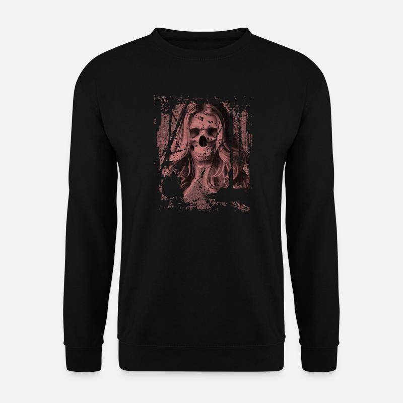 Skull Girl red - Unisex Pullover - Schwarz