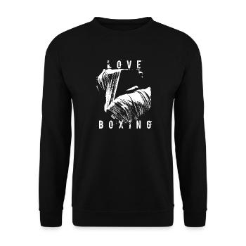 Amour boxe t-shirt - Sweat-shirt Unisexe - noir - Devant - Alina (178cm) & Michal (187cm)
