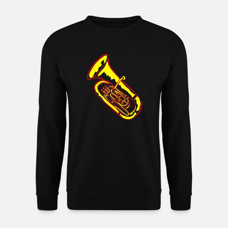 Tuba Musik in Neonfarben - Unisex Pullover - Schwarz