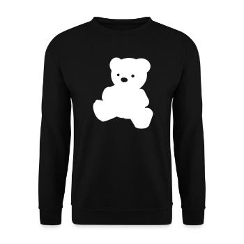 A simple teddy bear - Unisex Sweatshirt - black - Front - Alina (178cm) & Michal (187cm)