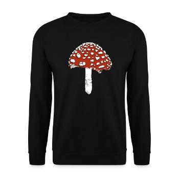 Champignon champignon amanite - Sweat-shirt Unisexe - noir - Devant - Alina (178cm) & Michal (187cm)