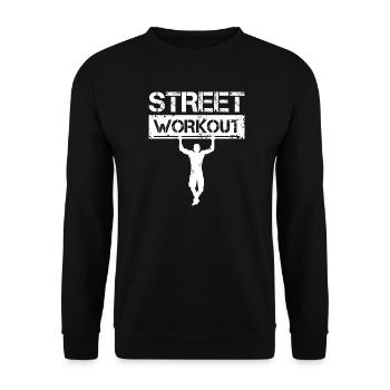 symbole d’entraînement de rue callisthenics pull up icône - Sweat-shirt Unisexe - noir - Devant - Alina (178cm) & Michal (187cm)