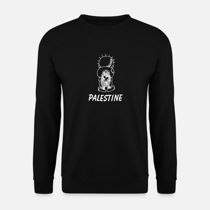 Handala looking to Palestine - Unisex Pullover - Schwarz