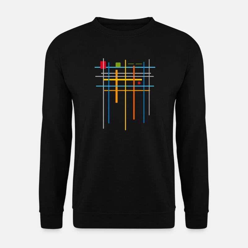 Architektur Minimal Muster 25 - Unisex Pullover - Schwarz
