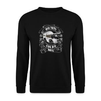Motorhome Camping Camping - Unisex Sweatshirt - black - Front - Alina (178cm) & Michal (187cm)