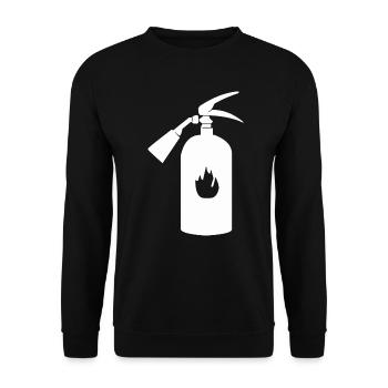 A fire extinguisher belongs in every household - Unisex Sweatshirt - black - Front - Alina (178cm) & Michal (187cm)