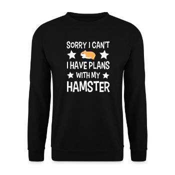 Hamster - Sweat-shirt Unisexe - noir - Devant - Alina (178cm) & Michal (187cm)