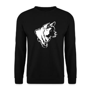 Amerikan Akita Head "Black Edition" - Unisex Sweatshirt - black - Front - Alina (178cm) & Michal (187cm)