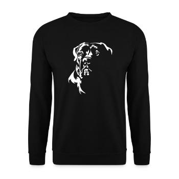 Cane Corso Head "Black Edition" - Unisex Sweatshirt - black - Front - Alina (178cm) & Michal (187cm)