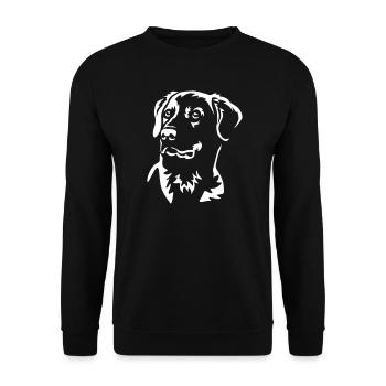 Labrador Head "Black Edition" - Unisex Sweatshirt - black - Front - Alina (178cm) & Michal (187cm)