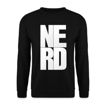 NERDY forever - NERD - Unisex Sweatshirt - black - Front - Alina (178cm) & Michal (187cm)