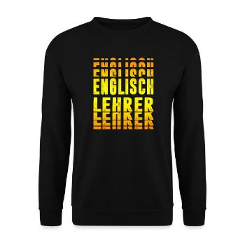 Englisch Lehrer Design - Unisex Pullover - Schwarz - Vorne - Alina (178cm) & Michal (187cm)