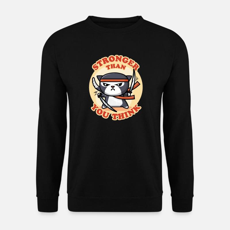 Ninja Katze - Unisex Pullover - Schwarz