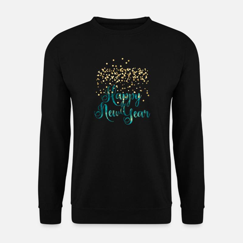Frohes Neues Jahr Schriftzug - Unisex Pullover - Schwarz