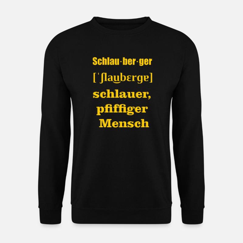 schlauberger gelb - Unisex Pullover - Schwarz